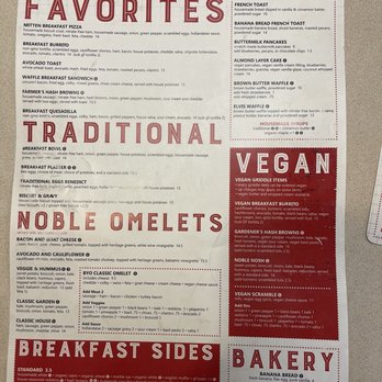 Noble Restaurant - Breakfast menu - Breakfast & Brunch Near Me - Wyoming, Michigan