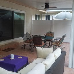Patio cover - inside and under Patio cover - inside and under