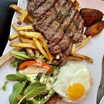 Mancora Peruvian Cuisine - Bistec a lo Pobre - Peruvian Near Me - Alhambra, California Mancora Peruvian Cuisine - Bistec a lo Pobre - Peruvian Near Me - Alhambra, California
