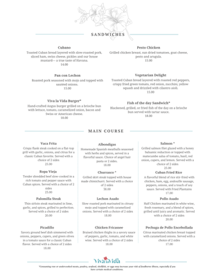 Menu photo 4 Viva La Vida Sarasota, FL Menu photo 4 Viva La Vida Sarasota, FL