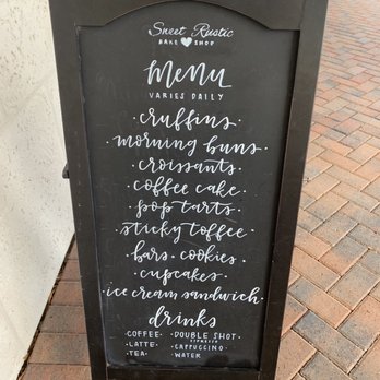 Sweet Rustic Bake Shop - Menu board outside - Desserts Near Me Sweet Rustic Bake Shop - Menu board outside - Desserts Near Me