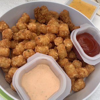JW Marriott Austin - Chicken tenders with tater tots - Hotels Near Me - Austin, Texas JW Marriott Austin - Chicken tenders with tater tots - Hotels Near Me - Austin, Texas