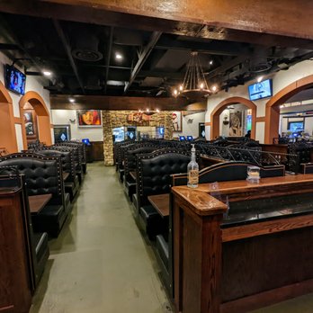 Monterrey Mexican Grill - Inside. View of dining room straight ahead from front entrance. - Mexican Near Me - Durham, North Carolina