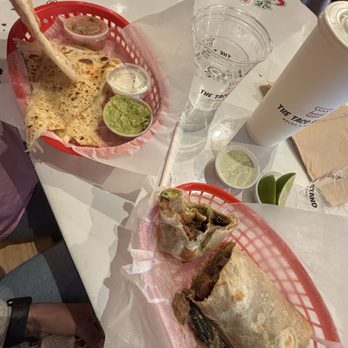 The Taco Stand - CARNE ASADA BURRITO and CHEESE QUESADILLA - Mexican Near Me - Orange, California