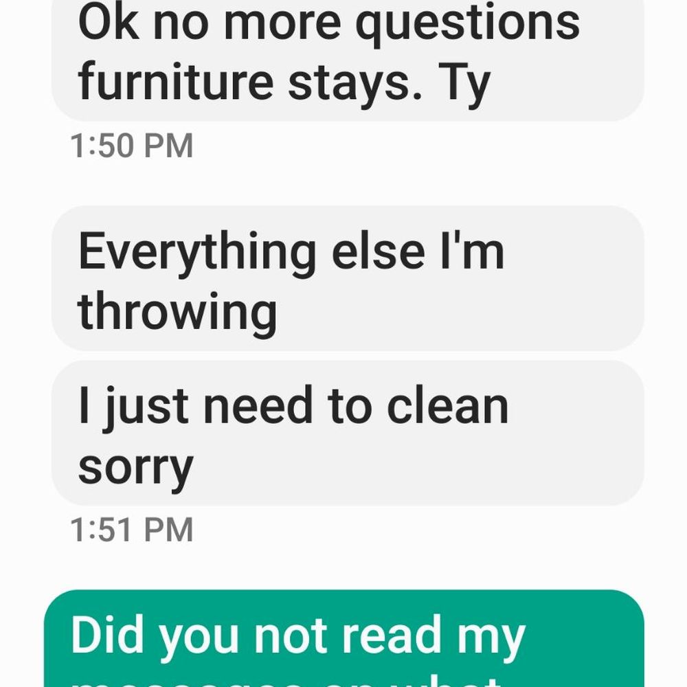 Tidy J’s - Her taking it upon herself to determine what she is trashing despite all my instructions - Home Cleaning Near Me Tidy J’s - Her taking it upon herself to determine what she is trashing despite all my instructions - Home Cleaning Near Me