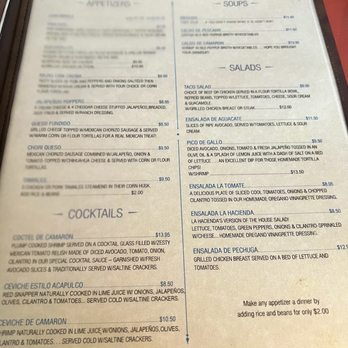 La Hacienda de Roselle - April 2024 menu - Mexican Near Me - Roselle, Illinois
