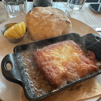 FIG Restaurant - Flaming Halloumi Saganaki - Bars Near Me - Santa Monica, California FIG Restaurant - Flaming Halloumi Saganaki - Bars Near Me - Santa Monica, California