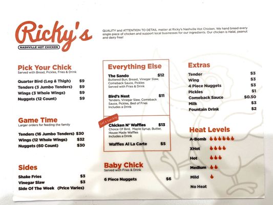 Menu photo 8 Ricky’s Hot Chicken Richardson, TX Menu photo 8 Ricky’s Hot Chicken Richardson, TX