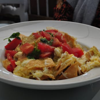 26 Beach Restaurant - 26 Chilaquilos from 26 Beach: eggs, chicken, tomatillo, tortilla, and mozzerella cheese - New American Near Me - Venice, California