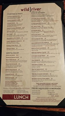 Menu photo 1 Wild River Grille Reno, NV Menu photo 1 Wild River Grille Reno, NV