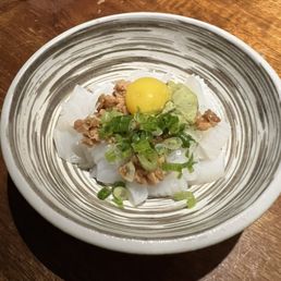 Ika Natto with qual egg.
