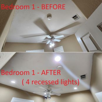 Lighting and Electrical - Bedroom - 4 lights - Electricians Near Me