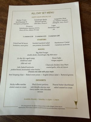 Menu photo 1 Hawksmoor London, XGL