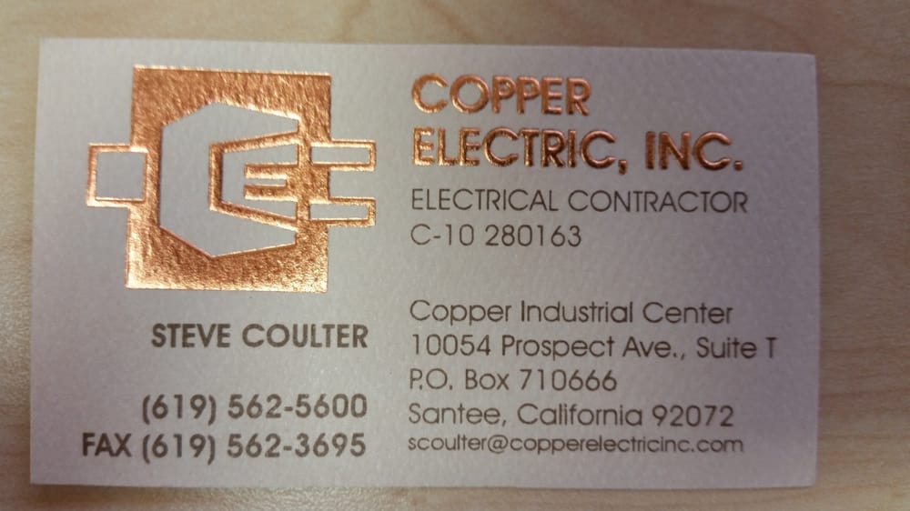 Slide of Copper Electric
