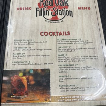 Red Oak Fillin' Station - Menu - Southern Near Me - Hot Springs, Arkansas Red Oak Fillin' Station - Menu - Southern Near Me - Hot Springs, Arkansas
