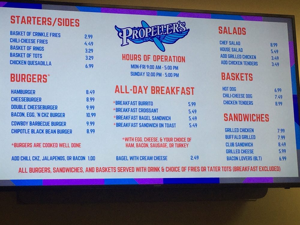 PROPELLER’S 3250 W Britt David Rd, Columbus, American