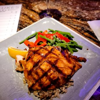 JohnnyLukes KitchenBar - Bourbon glazed salmon - New American Near Me - Wilmington, North Carolina