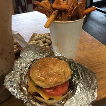 Five Guys - Large Cajun fries n bacon cheeseburger - Burgers Near Me - Pittsburgh, Pennsylvania