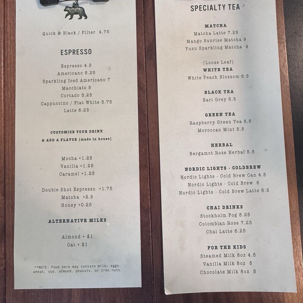 The Boy & The Bear - Menu Sept 2025 - Coffee & Tea Near Me - Pasadena, California The Boy & The Bear - Menu Sept 2025 - Coffee & Tea Near Me - Pasadena, California