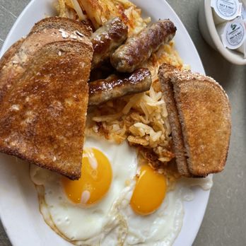 Hill Top Diner - Eggs hash brown sausage links & wheat toast - Diners Near Me - Canandaigua, New York