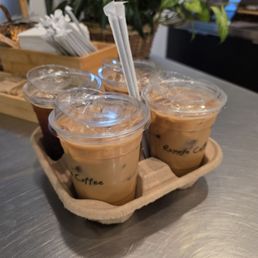Americans and honey oat latte Americans and honey oat latte