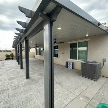 Rosoca Construction - Solid patio cover, non insulated with fans and lights. - Masonry/Concrete Near Me - Beaumont, California