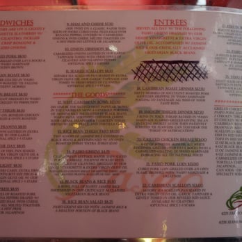 Paseo - Menu on the wall/mirror - Caribbean Near Me - Seattle, Washington Paseo - Menu on the wall/mirror - Caribbean Near Me - Seattle, Washington