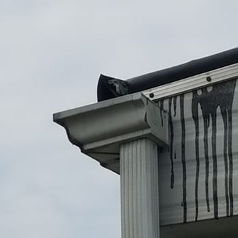 AllGood Home Improvements - This corner isn't tucked into the termination bar at all. - Roofing Near Me