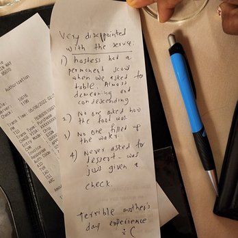 La Mere Michelle - a handwritten note on a piece of paper - French Near Me - Saratoga, California La Mere Michelle - a handwritten note on a piece of paper - French Near Me - Saratoga, California
