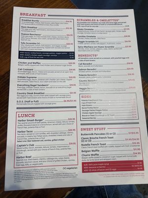 Menu photo 1 Harbor Cafe Santa Cruz, CA Menu photo 1 Harbor Cafe Santa Cruz, CA