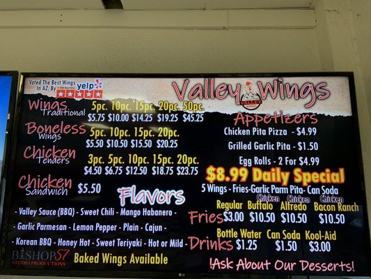 Menu photo 3 Valley Wings Phoenix, AZ
