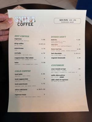Menu photo 1 Shift Coffee Bar Fort Myers, FL Menu photo 1 Shift Coffee Bar Fort Myers, FL
