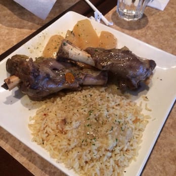 Loui's Kouzina - Lamb shank, roasted potatoes and rice. - Cafes Near Me - Markham, Ontario Loui's Kouzina - Lamb shank, roasted potatoes and rice. - Cafes Near Me - Markham, Ontario