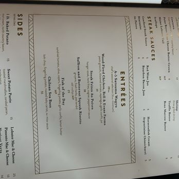 Cowford Chophouse - Menu - Steakhouses Near Me - Jacksonville, Florida