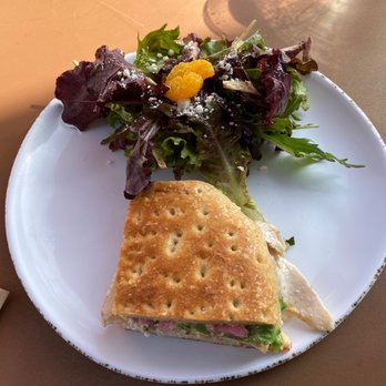 Urbane Cafe - Half of a Mediterranean chicken sandwich. - Sandwiches Near Me - Bakersfield, California