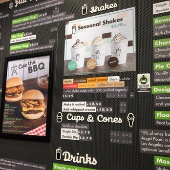 Shake Shack Century City Mall - 2nd Floor - Menu variety - Fast Food Near Me - Los Angeles, California Shake Shack Century City Mall - 2nd Floor - Menu variety - Fast Food Near Me - Los Angeles, California