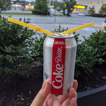 Seoul House - Diet coke with a bendy straw - Korean Near Me - Toronto, Ontario