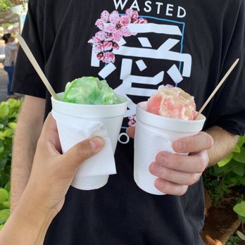 Mountain Magic Shave Ice - Melon and guava with snow caps! - Shaved Ice Near Me - Waipahu, Hawaii