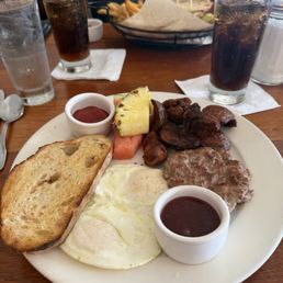 All Day Breakfast with sausage& eggs over easy! All Day Breakfast with sausage& eggs over easy!