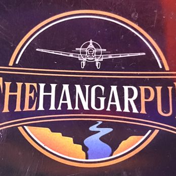 The Hangar Pub - Logo on menu front - Sports Bars Near Me - Quincy, Washington