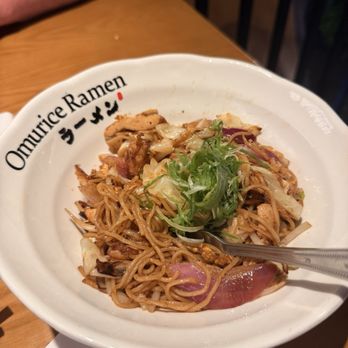 Omurice - Omusoba (no broth) with chicken - Ramen Near Me - Battle Creek, Michigan Omurice - Omusoba (no broth) with chicken - Ramen Near Me - Battle Creek, Michigan