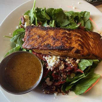 Bourbon St. Cafe - Fitzgerald Salad with Salmon - Seafood Near Me - Tulsa, Oklahoma Bourbon St. Cafe - Fitzgerald Salad with Salmon - Seafood Near Me - Tulsa, Oklahoma