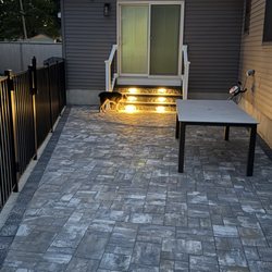 Romero Landscape & Hardscape Design Expert - Paver steps with lights and railings