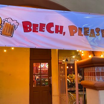 BeeCh, please - a sign for a restaurant - Korean Near Me - Cathedral City, California