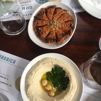 Arabica Bar & Kitchen - hummus and Turkish muhummara - Arabic Near Me - London, XGL Arabica Bar & Kitchen - hummus and Turkish muhummara - Arabic Near Me - London, XGL