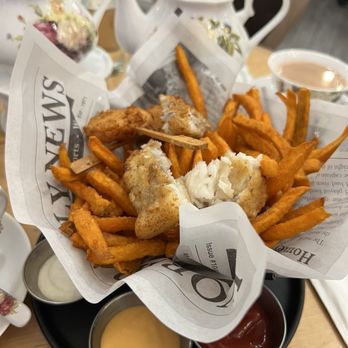 Prince Tea House - Shrimp with Fish and Chips - Desserts Near Me - Forest Hills, New York Prince Tea House - Shrimp with Fish and Chips - Desserts Near Me - Forest Hills, New York