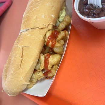 Chicken Shack - Shrimp Po'boy Red Beans And Rice - Fast Food Near Me - Baton Rouge, Louisiana