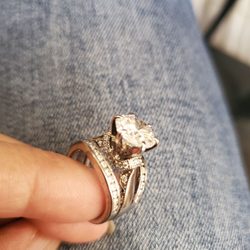 Wedding ring...engagement ring with the wedding band