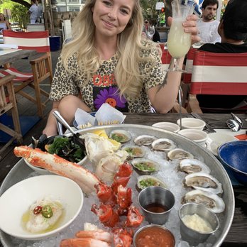 Perla's - Bosuns Call and The Perla 's Poco Platter on the patio! - Seafood Near Me - Austin, Texas