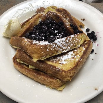 Banners Restaurant - French toast with blueberries on top. - Breakfast & Brunch Near Me - Conway, New Hampshire Banners Restaurant - French toast with blueberries on top. - Breakfast & Brunch Near Me - Conway, New Hampshire